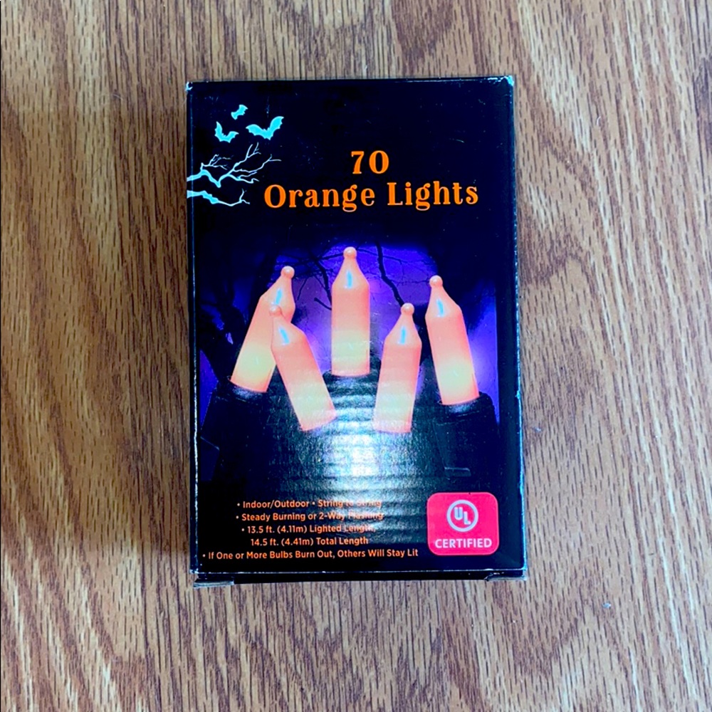 NIB Orange Halloween Lights